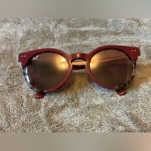 Maui Jim Burgundy and Black Sunglasses